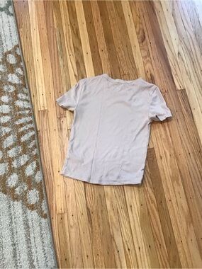 Gypsy + Jade beige ribbed short sleeve  t-shirt women's XS
